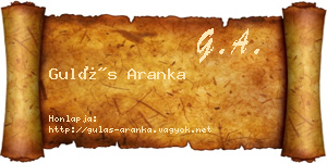 Gulás Aranka névjegykártya