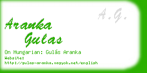 aranka gulas business card